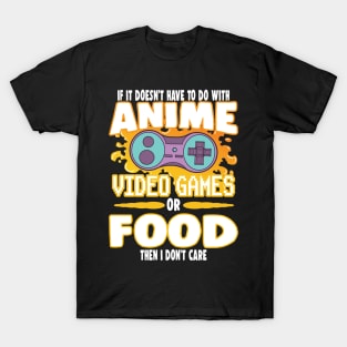 Anime Video Games And Food Gaming T-Shirt